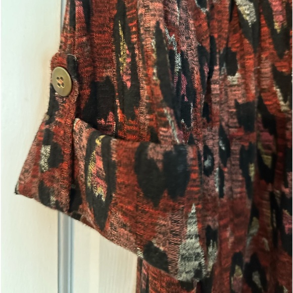 Medium new directions women's blouse tunic fall animal print top - Picture 5 of 6